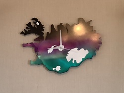 Iceland Map Wall Clock